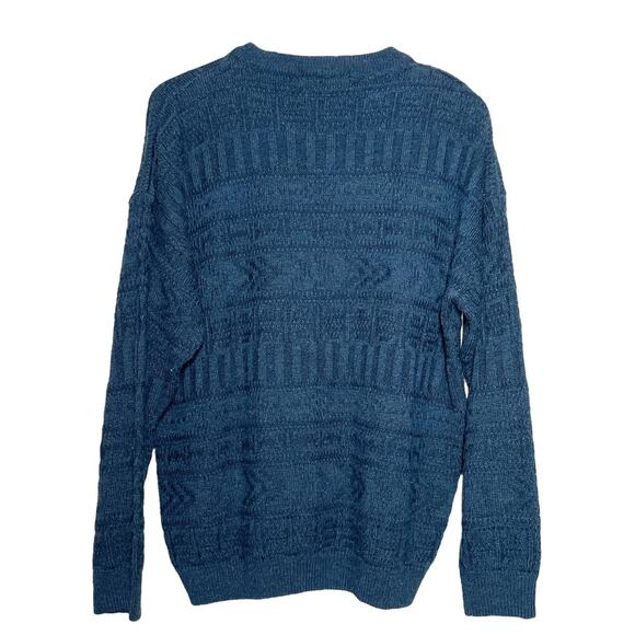 💙 Antartex Weekend Vintage Blue Knit Sweater Women’s (Menswear-Inspired L) - Picture 5 of 5